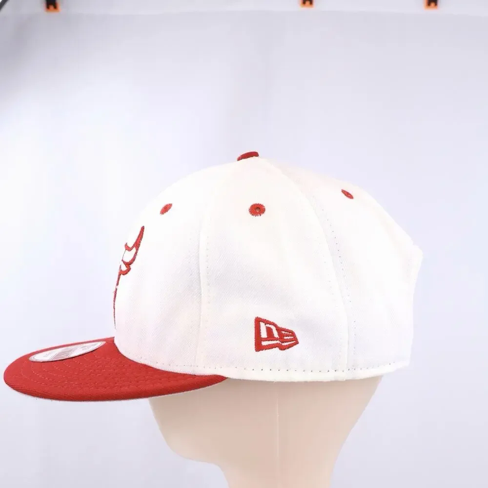 New Era Chicago Bulls Windy City Snapback Hat White Red Hardwood Classics NBA